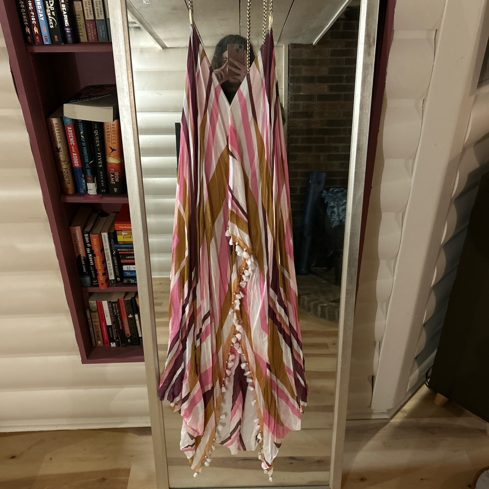 Striped Multicolor Dress with Tassels